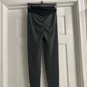 Womens Black and Gray Leggings